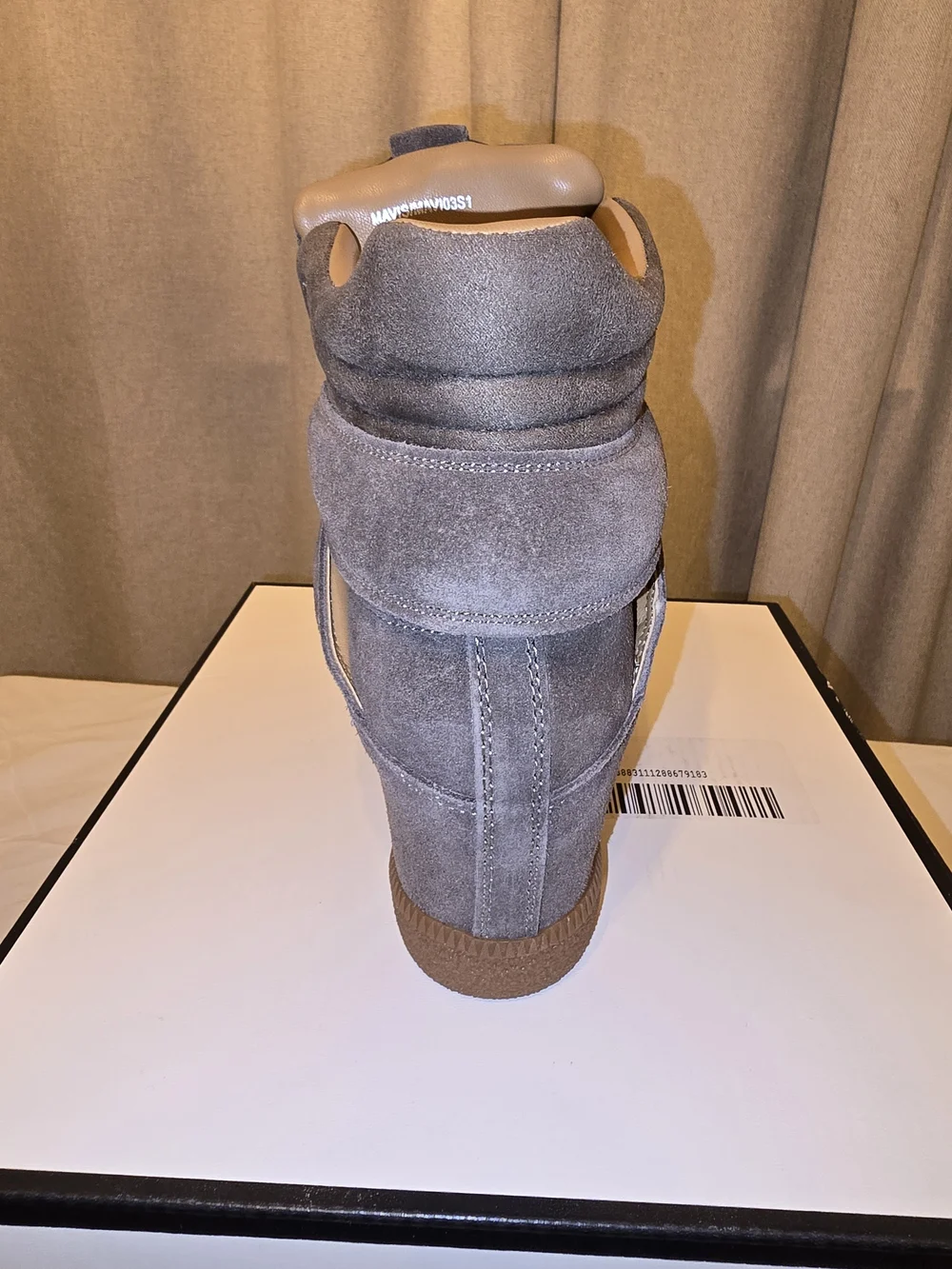 Steve Madden Mavis Taupe Suede Wedge Sneaker Boot
